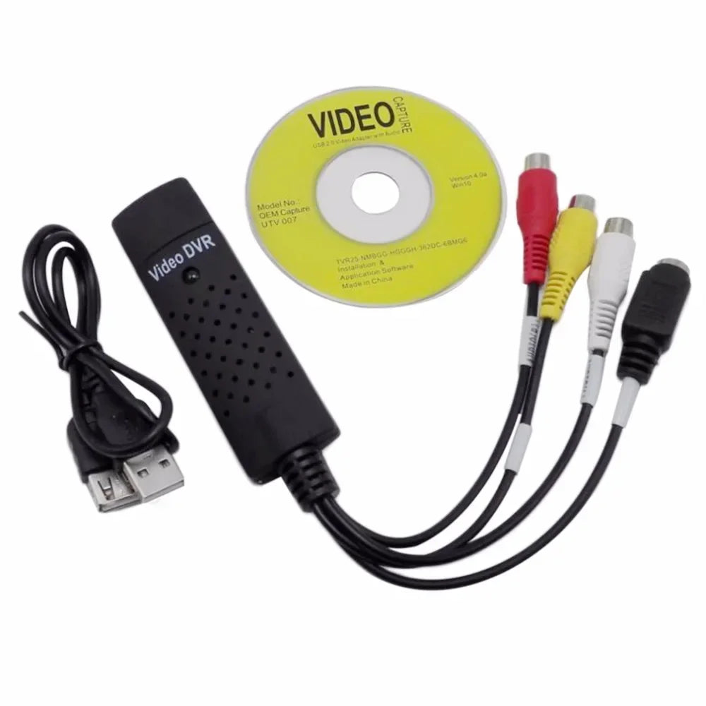 USB 2.0 VHS to DVD Video Converter – Capture Analog Video to Digital Format for IPTV, Audio, and Gaming