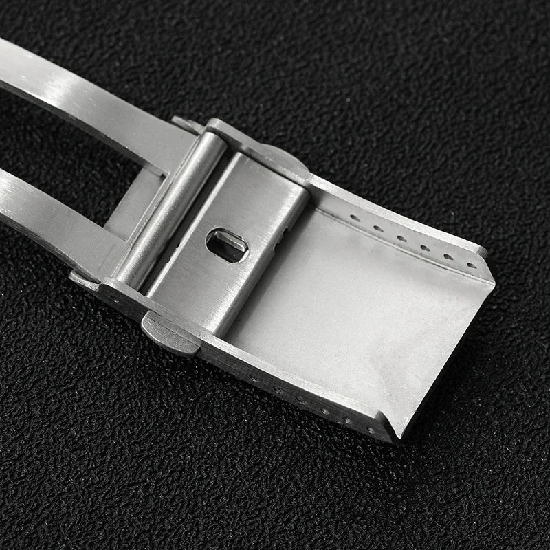 Watchdives Stainless Steel Watch Clasp – 16mm/18mm/20mm/22mm Folding Safety Milled Deployant Replacement Buckle