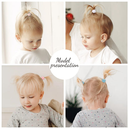 20/50PCS Kids Elastic Hair Bands – Girls Sweets Scrunchie Rubber Bands for Children Hair Ties & Headbands