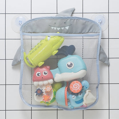 Cartoon Duck Baby Bath Toy Bag - Suction Mesh Storage Net for Kids Bathroom Toy Organizer
