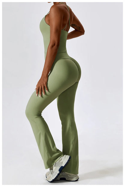2PCS Seamless Women’s Yoga Set – Long Sleeve Crop Top & Leggings Workout Outfit, Athletic Gym Sportswear