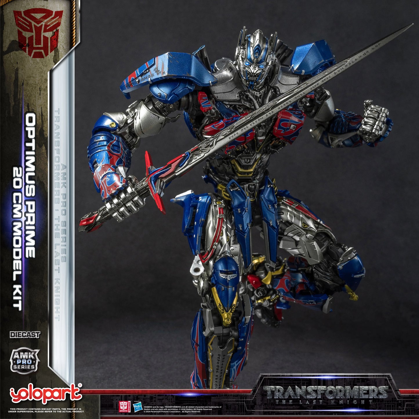 YOLOPARK Transformers Model – The Last Knight AMK PRO 20cm Optimus Prime Action Figure Toy for Boys & Men