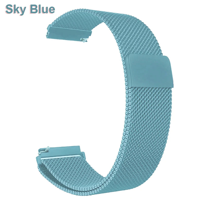18mm-22mm Metal Watch Strap – Milanese Loop Bracelet for Garmin Vivoactive, Venu, Forerunner & SQ Series