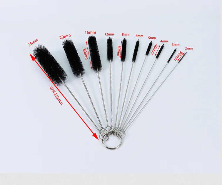 Nylon Cleaning Brush Set - Multi-Functional Spray, Straw, Sewing Machine & Paint Gun Cleaning Tools