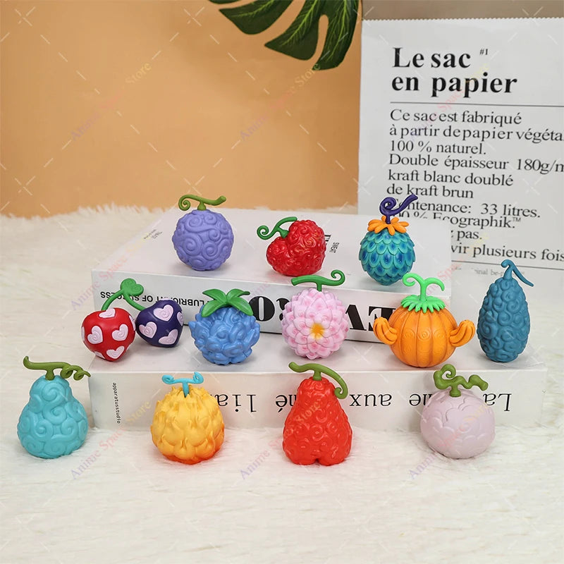 12pcs One Piece Devil Fruit Figures Set – Boa Hancock Love-Love, Robin Flower-Flower, Fish-Fish & Azure Dragon Model Toys