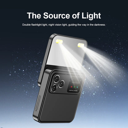 SERVO Rotating Mini Phone - 2G GSM Dual SIM Mobile Phone with FM Radio, MP4 Player & Flashlight