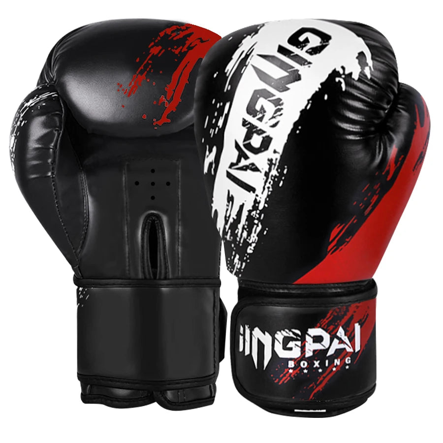 Adult Boxing Gloves - Comfortable Adjustable Punching & Sparring Mitts for Men - Black, Red, Blue Hand Protector