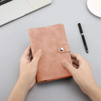 2024 A6 Budget Binder – PU Leather Notebook with Cash Envelopes System, Clip-On Binder Pockets for Money Saving & Bill Organizer Gifts