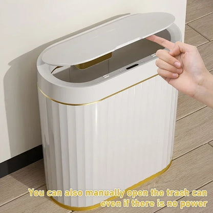 Smart Sensor Narrow Wastebasket - Automatic Dustbin for Bathroom and Kitchen, Sleek Garbage Bucket for Toilet Trash, Essential Home Accessories