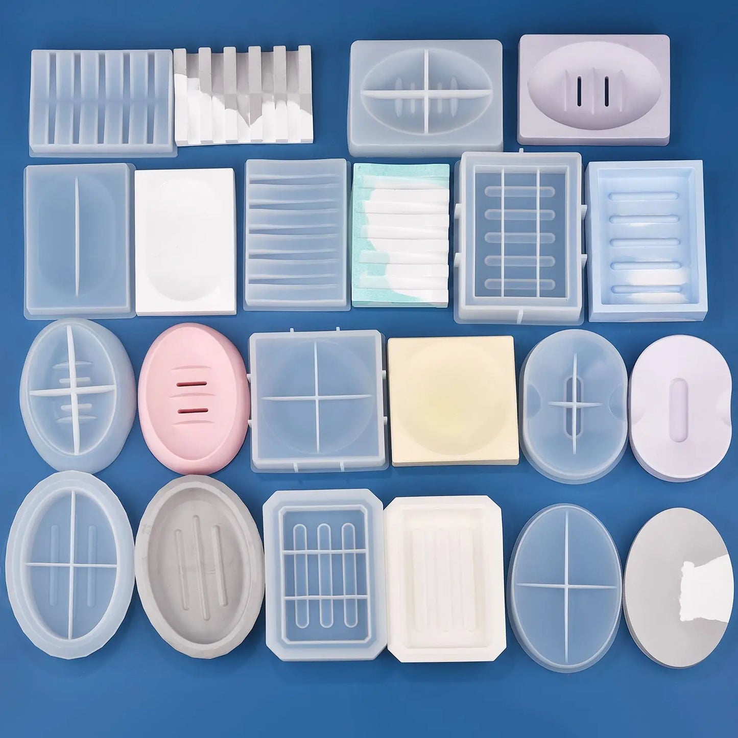 DIY Silicone Soap Dish Mold – Epoxy Resin Soap Holder with Drain, Practical Storage Box for Home Decoration