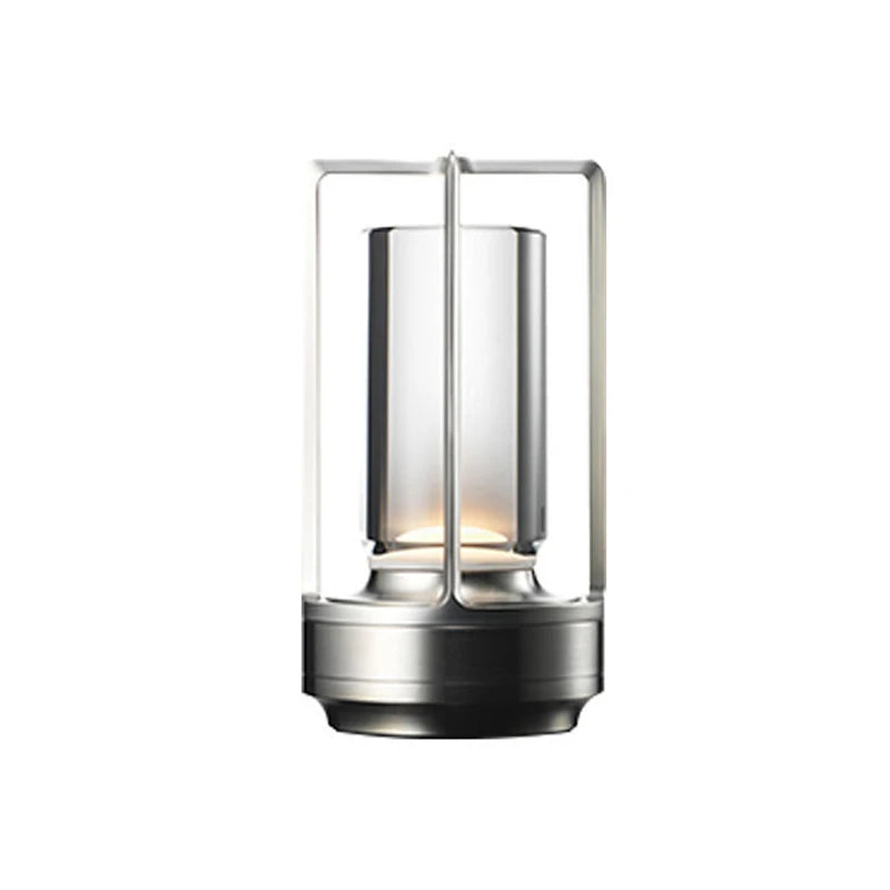 Rechargeable LED Crystal Table Lamp - Aluminum Touch Night Light for Restaurants, Camping & Home Decor