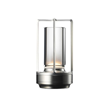 Rechargeable LED Crystal Table Lamp - Aluminum Touch Night Light for Restaurants, Camping & Home Decor