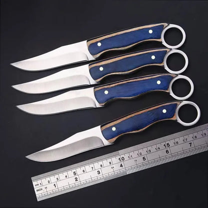 7.6-Inch Sharp Stainless Steel Fruit Knife with Wood Handle - Multipurpose Kitchen Knife for Family and BBQ