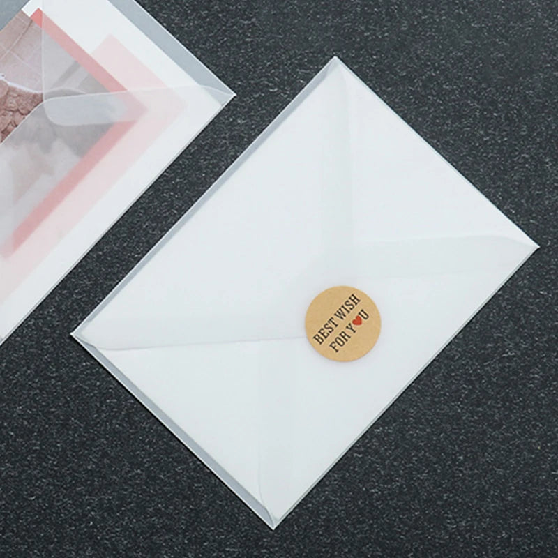 50 Pcs Blank Translucent Envelopes – for Invitations, Postcards, Gift Boxes, Wedding & Business Letters