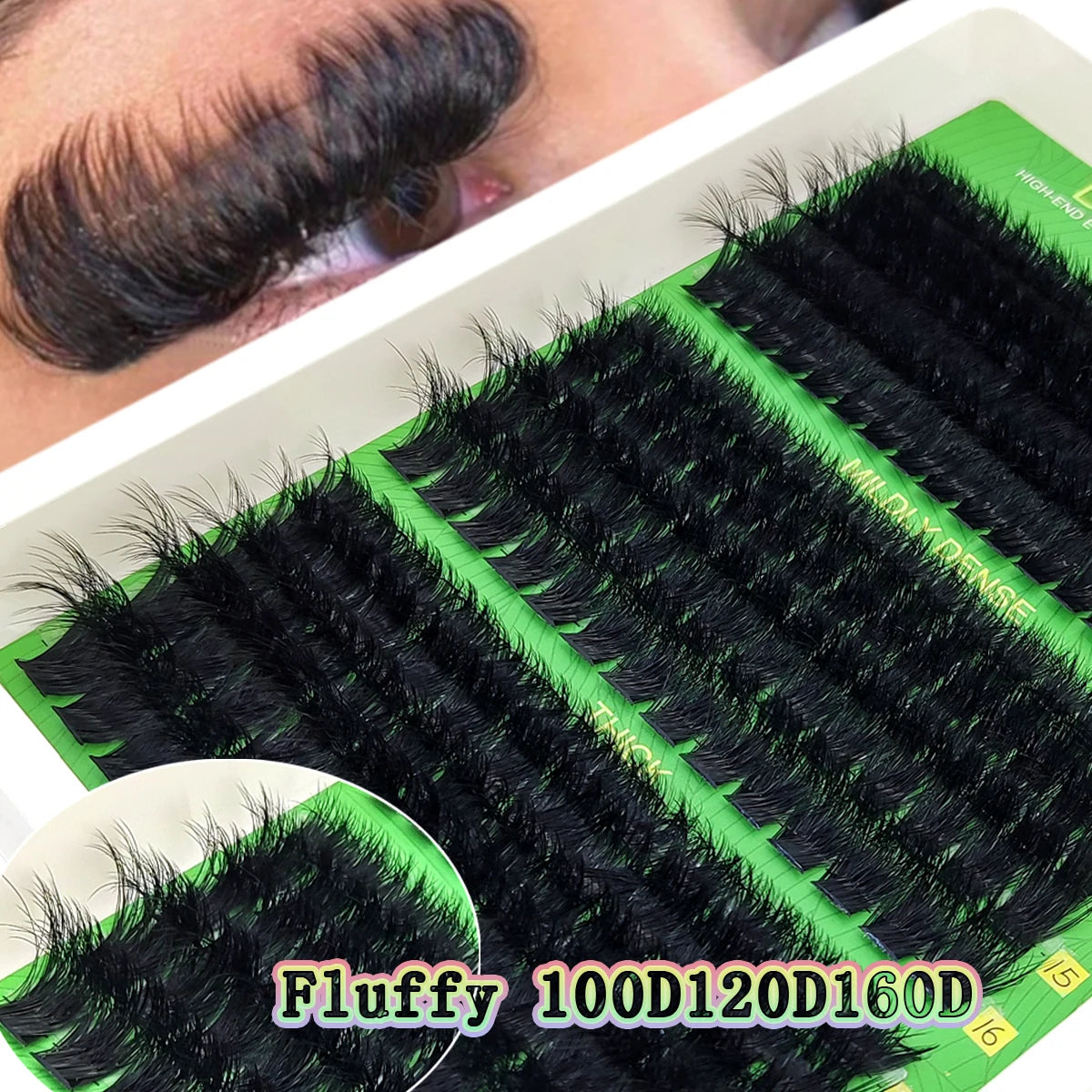 Fluffy Mink Eyelash Extensions - Handmade 5D to 200D Natural Curl Lash Clusters for Beauty Makeup Style
