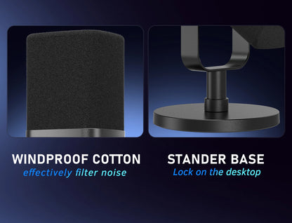 FIFINE AM8 USB/XLR Dynamic Microphone with Touch Mute, Headphone Jack & I/O Controls for PC, PS5/PS4, Gaming & Mixer