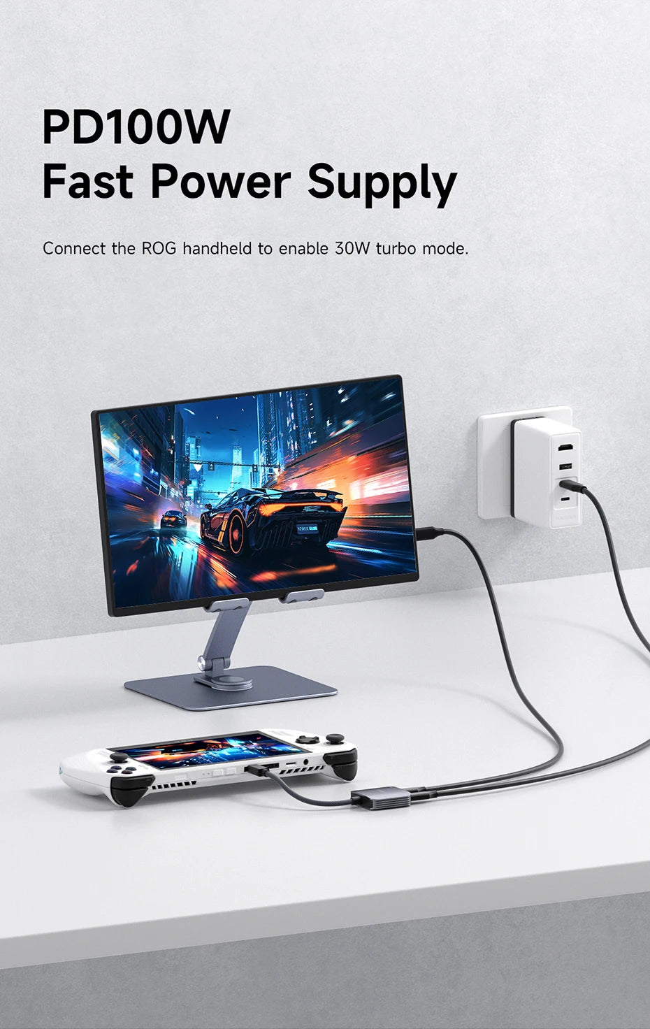 Hagibis AR Glasses Adapter USB-C Hub — Charging & Play Converter for Switch, Rokid, Xreal, RayNeo Air