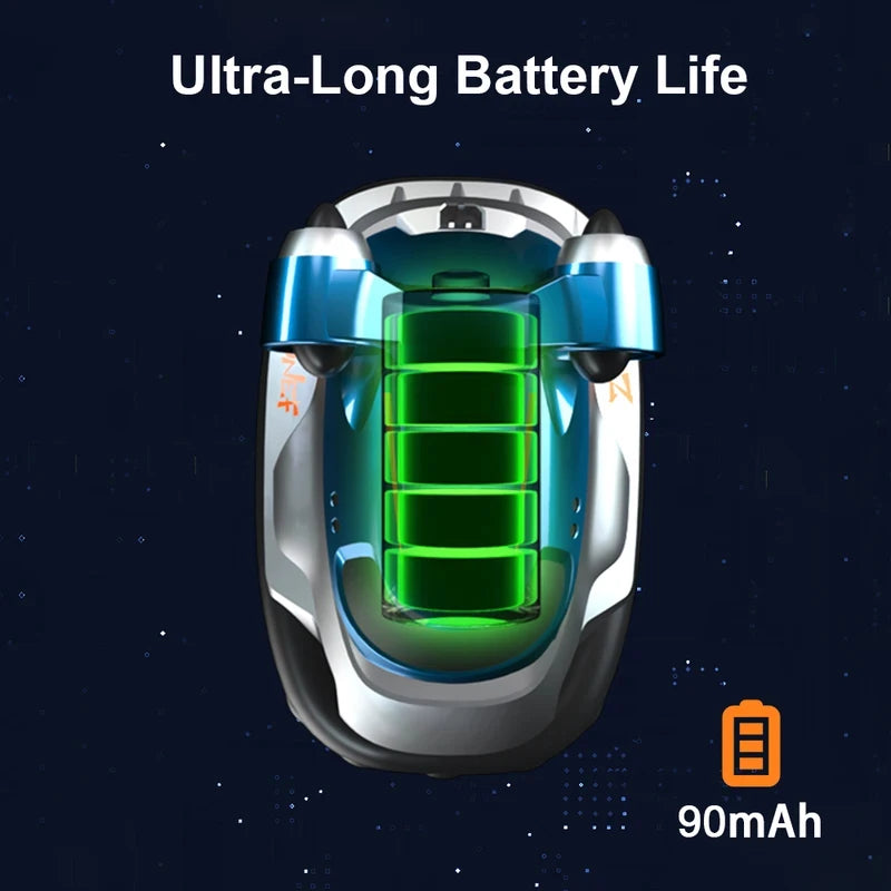 Mini RC Hovercraft Boat - 2.4GHz High-Speed Remote Control Water Toy with LED Lights for Kids & Gifts