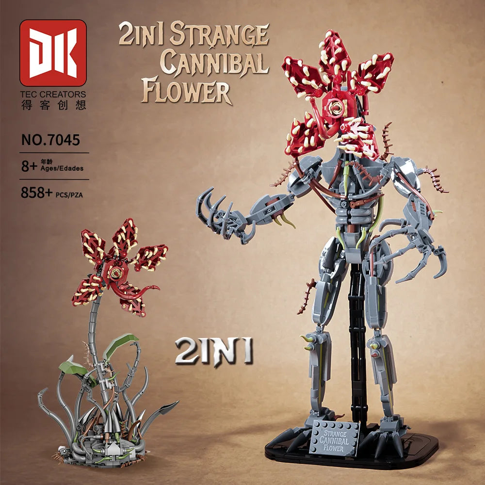 Orchid Monster Building Blocks Set — Stranger Things Demogorchid Idea Bricks Toy for Kids’ Birthday & Christmas Gifts