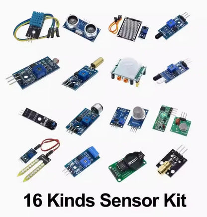45-in-1 Sensor Module Starter Kit - 16 Types of Electronic Sensors for Arduino UNO R3, MEGA2560, and Raspberry Pi DIY Projects