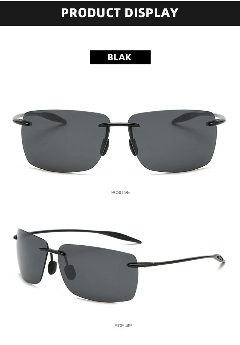 Ultralight TR90 Frameless Sunglasses — Unisex Driving & Outdoor Sports Shades