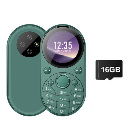 SERVO i15 Mini Oval Phone — Dual SIM GSM Mobile with 1.39" Screen, Speed Dial, Magic Voice, Blacklist, Vibration, FM Radio & Type-C