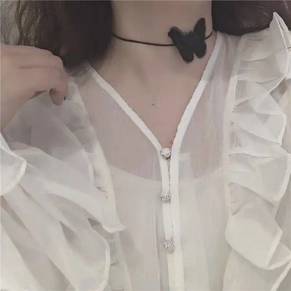 10-Style Bohemian Lace Necklaces for Women – Gothic Punk Choker Jewelry, Red, Blue & Black, Fashion Gift