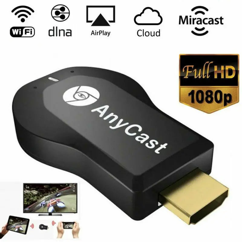 M2 Plus 4K/1080P HDMI-Compatible TV Stick – Wireless WiFi Display Dongle Receiver for DLNA, AirPlay, Miracast, AnyCast, iOS