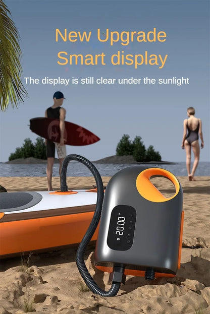 LEIBOO 20PSI DC Electric Air Pump – High-Speed Compressor for Inflatable SUP, Paddle Board, Airbed, Boat & Kayak