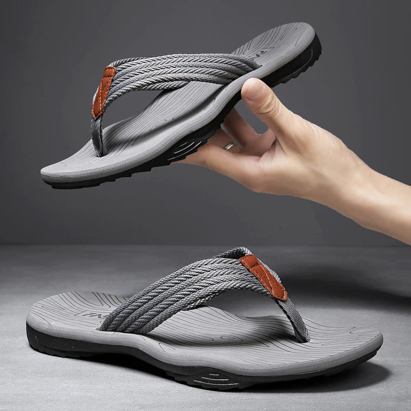High Quality Men's Flip Flops – Fashion Summer Beach Slippers, Breathable & Thick Sole Casual Outdoor Sandals