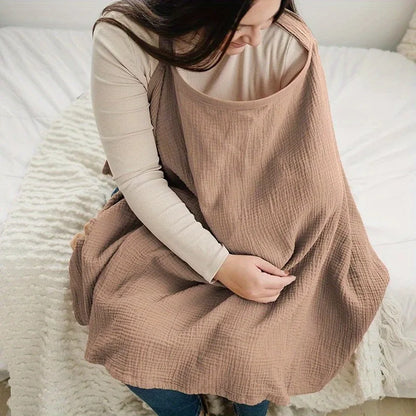 Nursing Cover Cloth - Breathable Outdoor Breastfeeding Shawl Anti-Exposure Gauze Feeding Cover-Up Scarf for Mothers