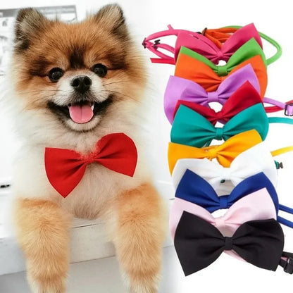 Adjustable Pet Bow Tie Necklace Collar – Cute Puppy & Cat Necktie Grooming Accessories for Dogs & Cats Pet Supplies