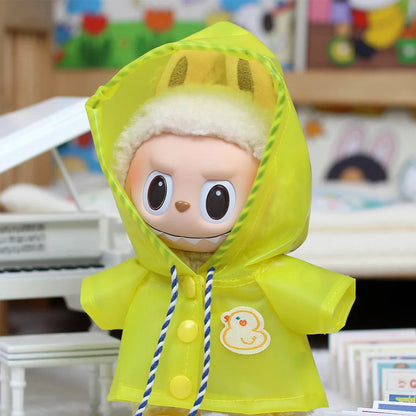 Mini Raincoat & Boots Outfit for Labubu Idol Doll – Doll Clothes & Accessories Gift Set
