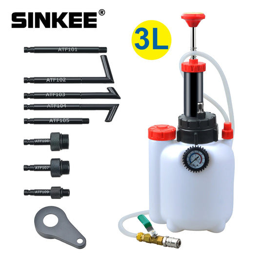 3L Manual Transmission Oil Filling System | Hand Pump & Pneumatic Automatic Gearbox Fluid Pump with Adapters