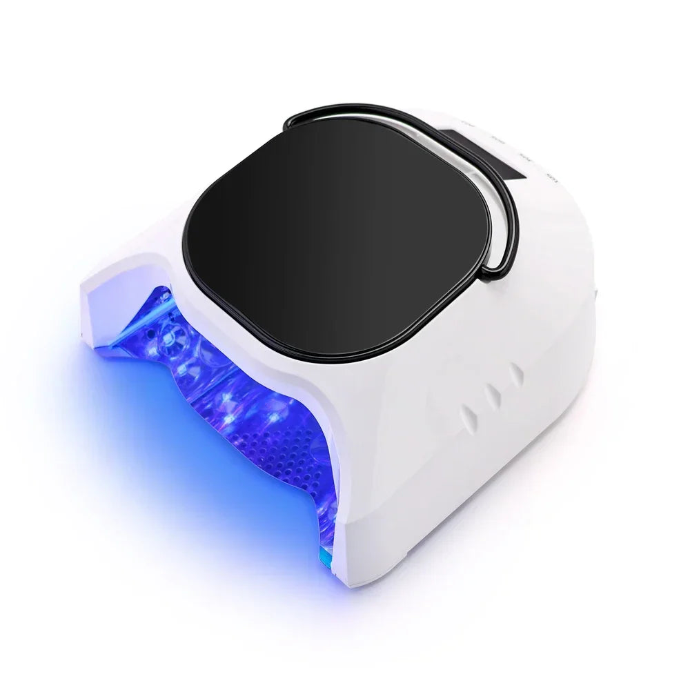Advanced Mirror-Finish Dual Light Nail Lamp – 86W Rechargeable Portable LED UV Nail Machine