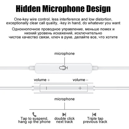 Wired Stereo Earphones for Apple iPhone 7–16 & iPad — 3.5mm Headphones for iPhone, Tablet, Laptop