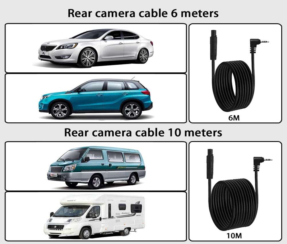 10" 4K Dash Cam Car DVR – 3840x2160P, CarPlay, Android Auto, GPS, 5G WiFi, AUX, Rearview Mirror Dash Camera, FM Recorder