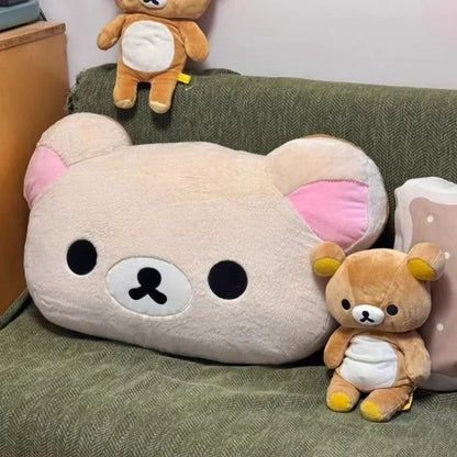 Kawaii Rilakkuma Plush Hand Pillow - 40/60cm Soft Warm Cartoon Bear Cushion & Birthday Gift