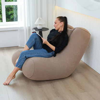 Folding Inflatable Sofa Chair - Thick Durable Compact Lounge for Gaming, Relaxing & Sleeping