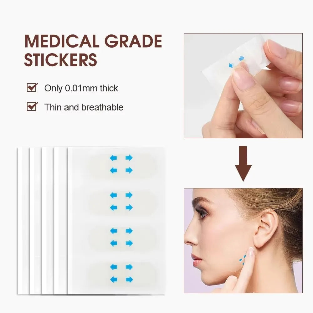V-Shape Face Lifting Tape - Invisible Adhesive Wrinkle & Sagging Skin Face Stickers