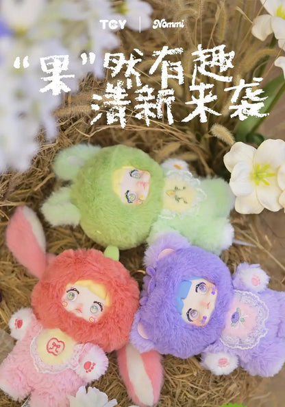 Nommi V3 Fruits Series Dream Eyes Blind Box – Plush & Vinyl Bag Pendant Toy Gift for Kids