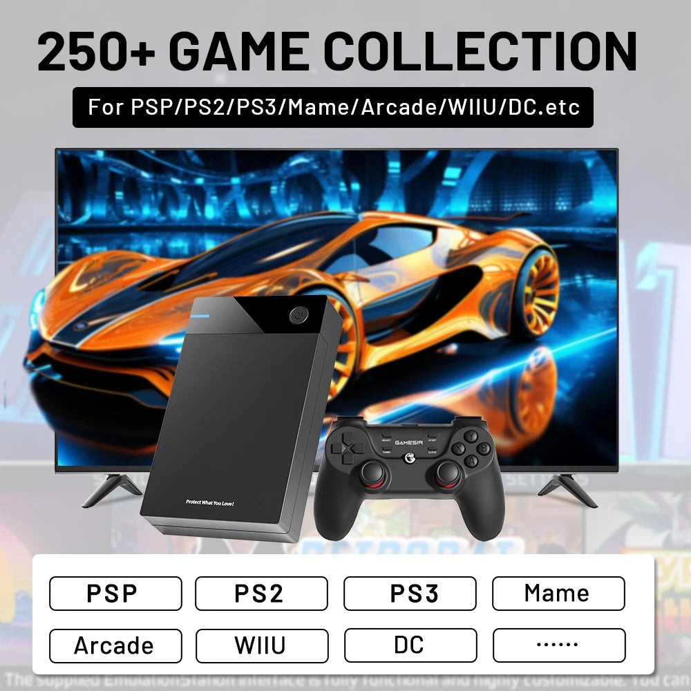 12TB Gaming HDD with 86,000+ Retro Games for PS3/PS2/PS/Wii/WiiU – Hyperspin, Launchbox, Retrobat, Playnite