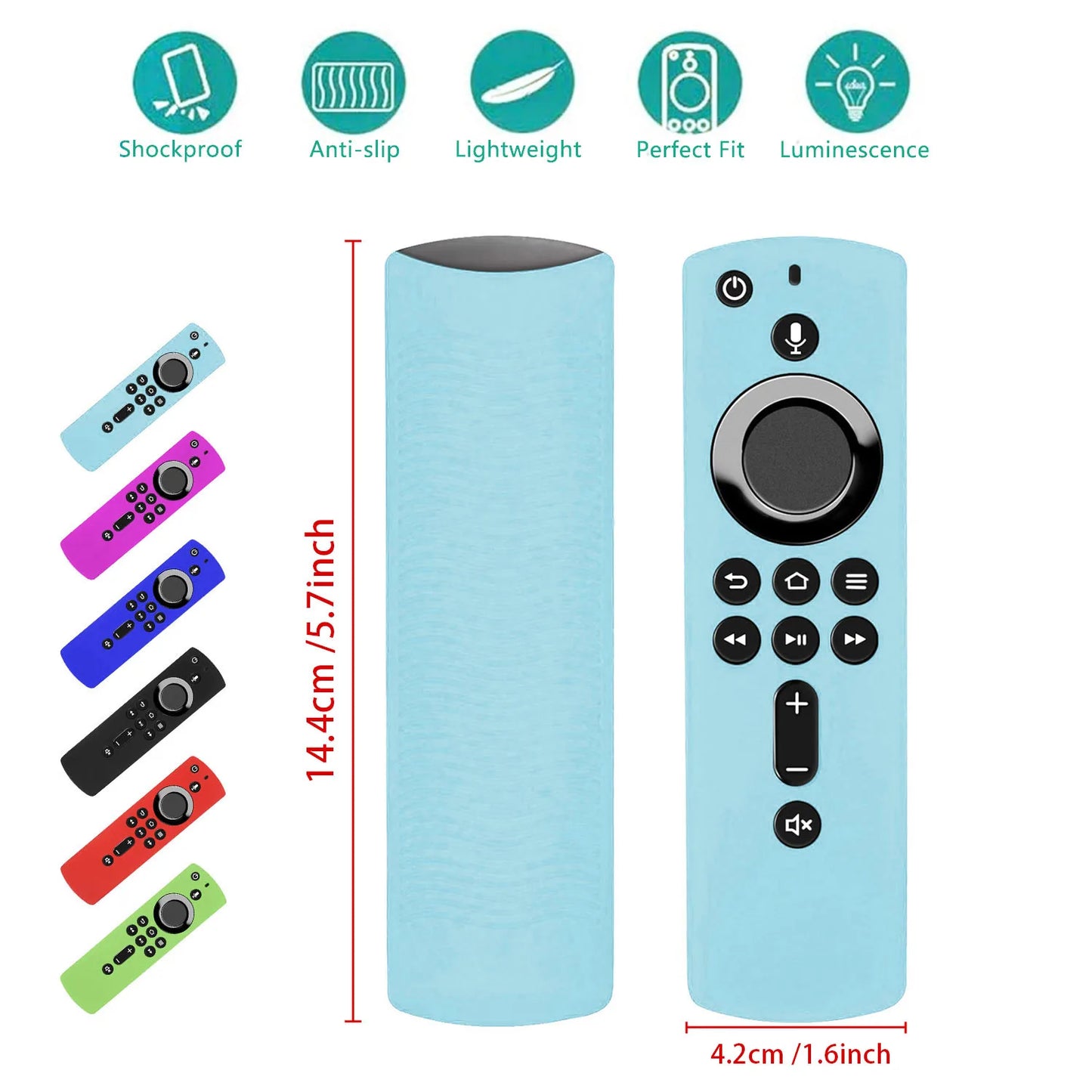 Shockproof Anti-Slip Silicone Case for Amazon Alexa Fire TV Stick Remote Control: Protective Cover for Durable Controller Sheath
