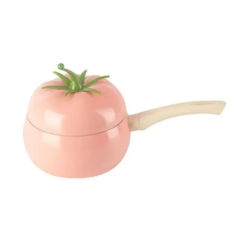 Tomato-Shaped Nonstick Frying Pan – Aluminum Saucepan for Induction & Home Kitchen Cooking