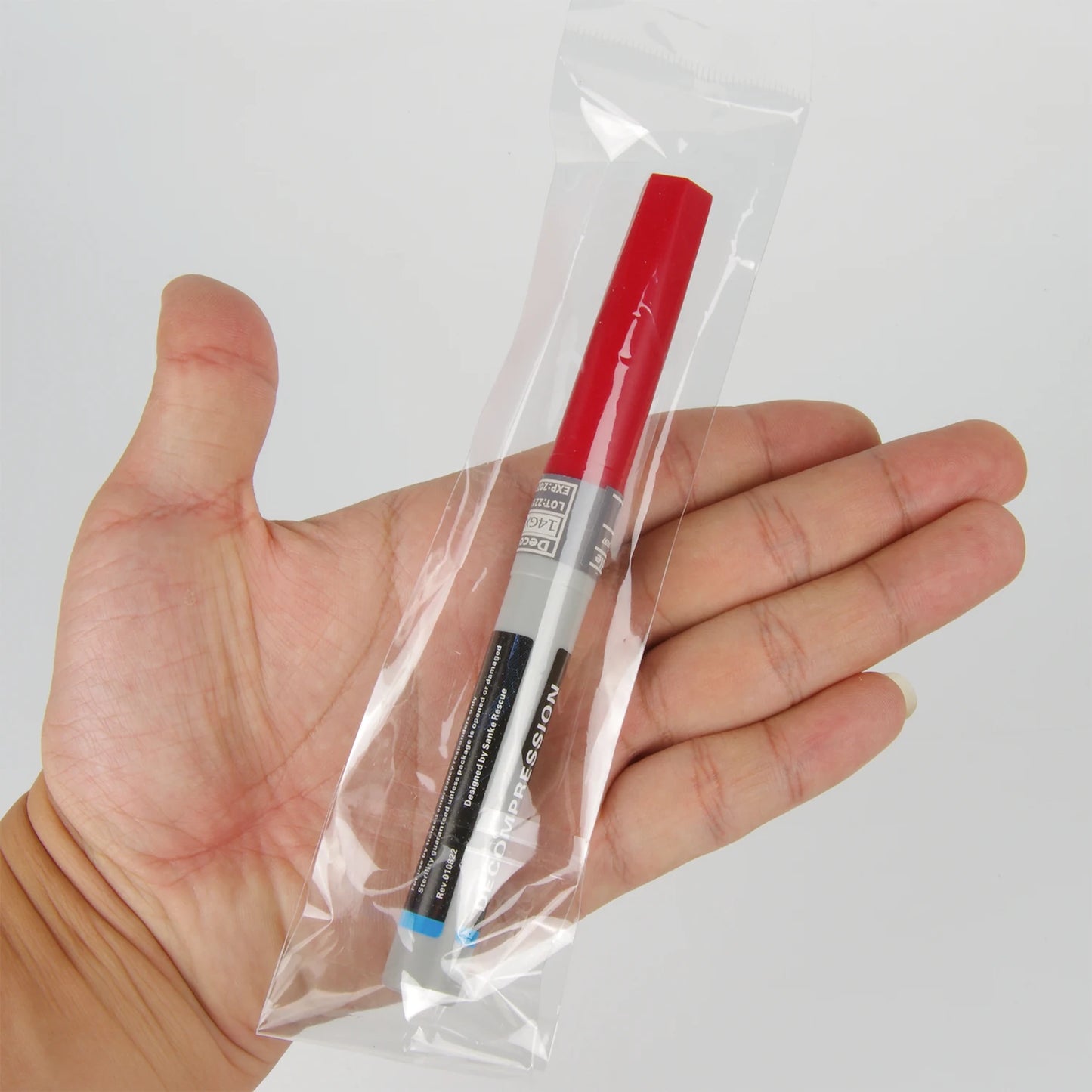 Sanke Rescue Pneumothorax Needle - Trauma Medical Chest Catheter for Decompression - Essential EDC First Aid Kit Component