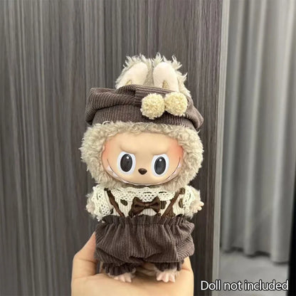 Mini Plush Doll Clothes Set – Kpop EXO Labubu V1 V2 Idol Doll Pit Strip Climbing Suit & Accessories, Clothing Gift