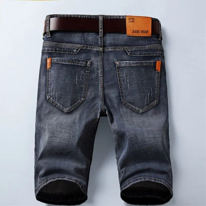 Men's Slim Fit Stretch Denim Shorts – Fashion Straight Black Summer Jeans