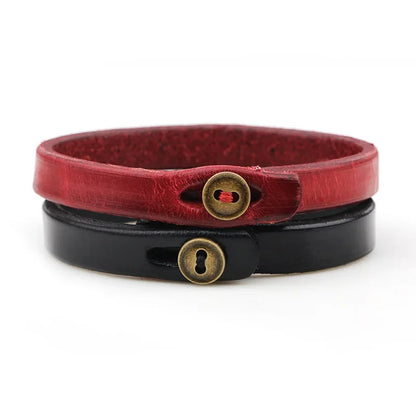 Punk Rock Hip Hop PU Leather Bracelet – Unisex Skull, Pentagram & Rivet Chain Bracelet, Trendy Party Jewelry Accessory