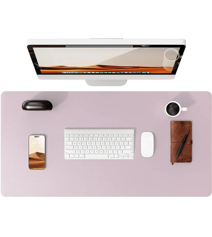 Large Leather Mouse Pad Desk Mat - Non-Slip PU Leather Office Desk Protector for Laptop & Workspace Setup