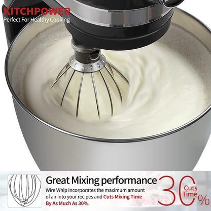 K45WW Wire Whip Attachment for Tilt-Head Stand Mixer – Stainless Steel Egg Beater & Cake Whisk for KitchenAid